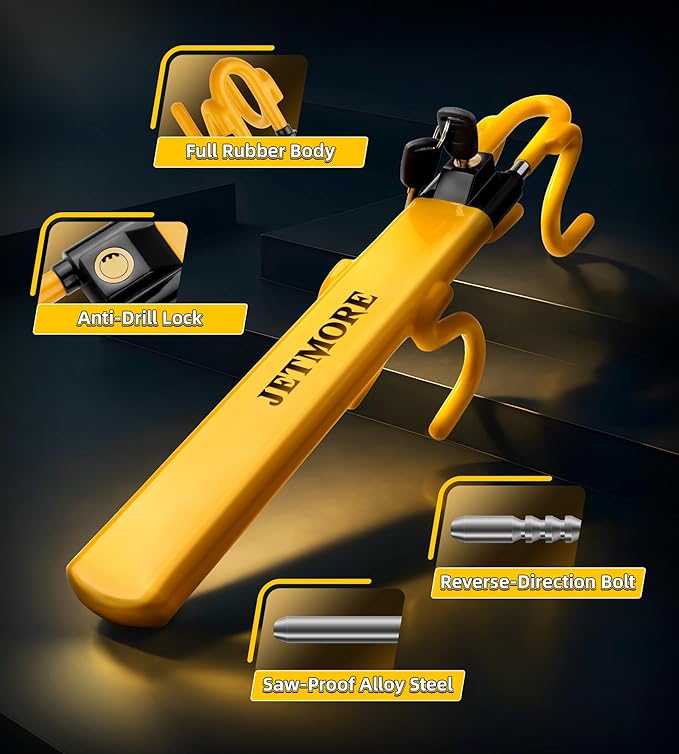 Steering Wheel Lock Anti Theft Car Device with Adjustable Design Car Lock in Compatibility Car Wheel Lock with Reinforced Steel Car Anti Theft Device with Tamper-Proof Bolts
