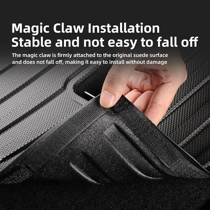 Rear Cargo Liners & Backrest mat for New 2025 2026 Tesla Model Y Juniper 5-Seats (Not fit Standard) All Weather TPE Trunk Mat Cargo Mat Accessories Interior Black
