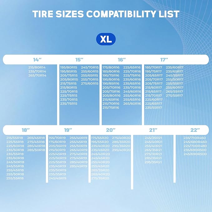 MEASUREMAN Size XL Vehicle Snow Socks for Tires White Anti-Slip Traction Aid Winter Driving Protection for Auto, SUV, Commercial Vehicle (2 Pack)