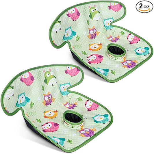 COOLBEBE Infant Car Seat Protector for Potty Training, 2 Pack Dry Waterproof Car Seat Liner Toilet Training for Baby Infant Toddler, Piddle Pads Cover Pad for Strollers & Carseat (Green)