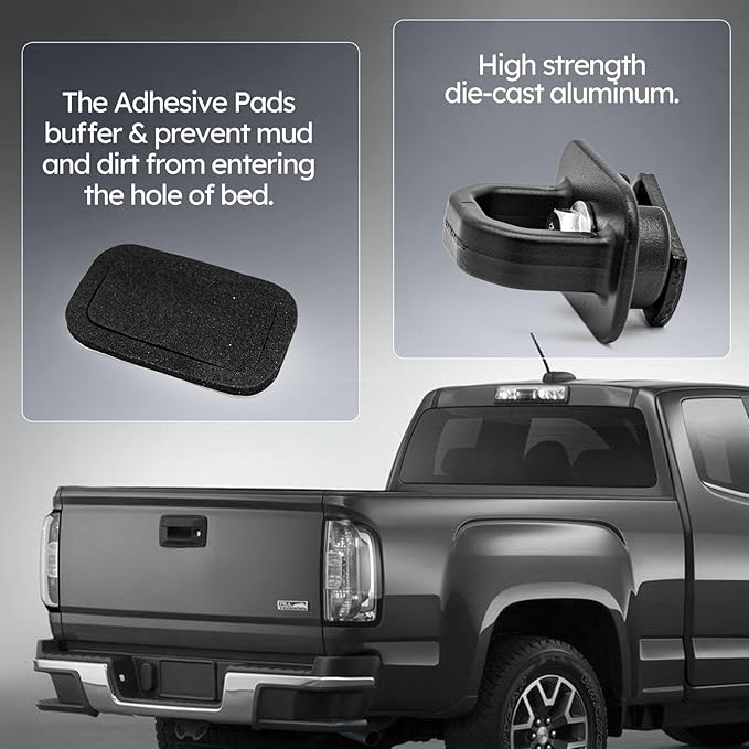 X4XZ DZ97903 Truck Bed Side Wall Tie Down Anchors, Bed Cargo Hooks for 2007-2024 Chevy Silverado 1500 2500 3500 Chevy Colorado IGMC Sierra 1500 2500 3500 I GMC Canyon 9PCS