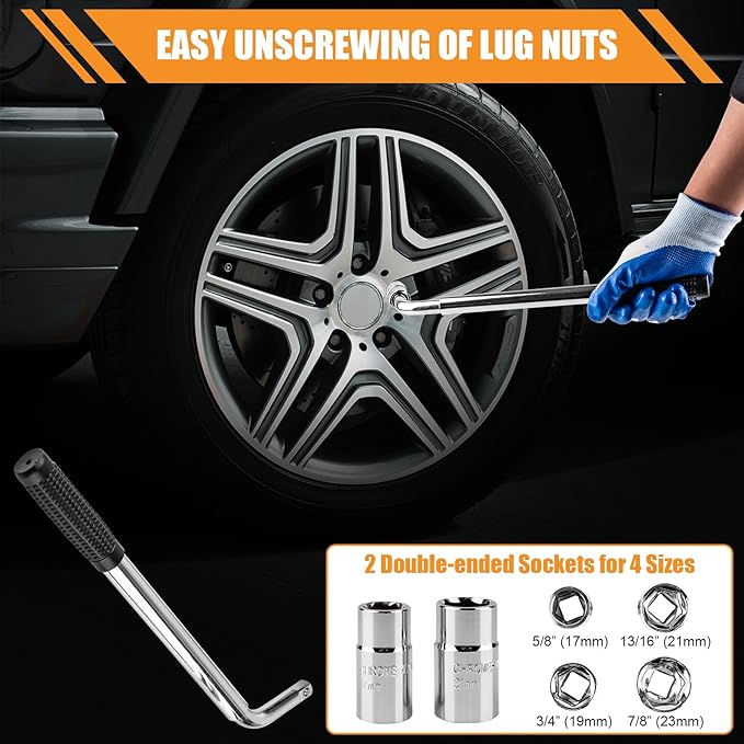 Portable Car Jack Kit, 2 Ton (4409 lbs) Scissor Jack for Car, Upgrade Emergency Spare Tire Changing Repair Kit, Scissor Jack Kit with Lug Wrench, Universal Vehicle Scissor Lift Jacks for SUV