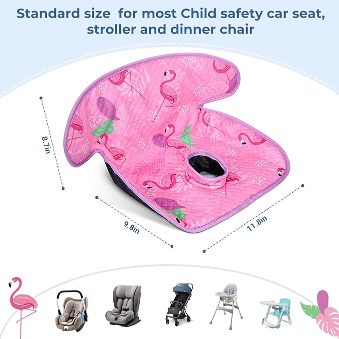 COOLBEBE Car Seat Protector for Potty Training, Dry Waterproof Car Seat Liner Toilet Training for Baby Infant Toddler, Piddle Pads Cover Car Seat Pad for Strollers & Carseat (Pinkish Purple)