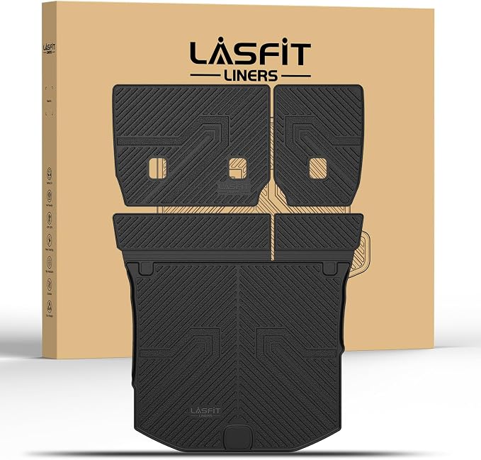 LASFIT Cargo Mat for Jeep Grand Cherokee 2011-2021 Accessories Rear Backrest Mat Trunk Seatback All Weather TPE Custom Fit Cargo Liners Black