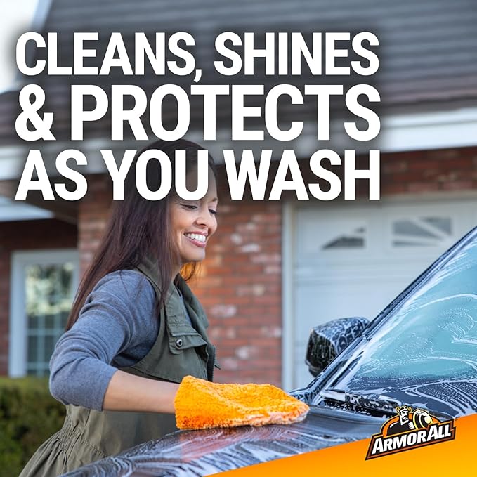 Armor All Ultra Shine Car Wash and Wax, 16 fl oz Bottle, Car Soap with Carnauba Wax for Hand Wash or Foam Cannon