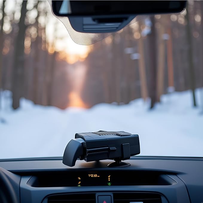 Portable 150W Car Heater and Cooling Fan for Window Defrosting, 12V Electric Heater Defroster with Compact Design for SUV Car Interior Heating and Cooling