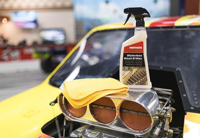 Mothers California Gold Waterless Wash & Wax, 24 oz. — Quick & Easy Car Care Without Water, Spray On & Wipe Off Ultra-Slick Formula Safely Removes Dirt & Grime Scratch-Free (05644)