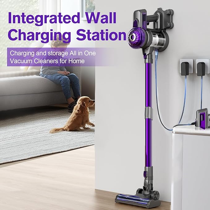 FUNCCUBE Cordless Vacuum Cleaner, Lightweight 2-in-1 Stick & Handheld Vacuum for Apartment, Pet Hair & Car Cleaning, S1