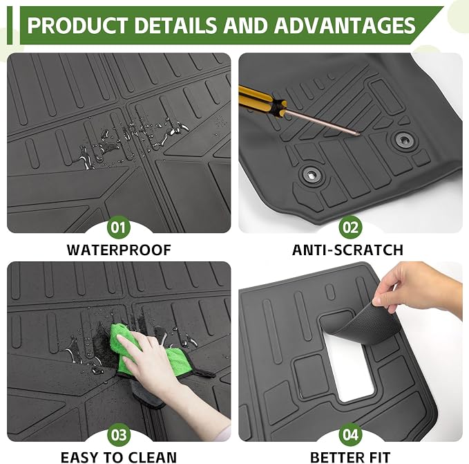 Cargo Liners for 2025 2026 Toyota 4Runner 5 Seats Gas, Rear Trunk Mat Seat Back Cover with Floor Liners All Weather Cargo Mats Protector Accessories(Not for Hybrid EV&i-Force MAX)