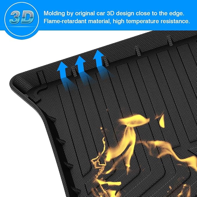 Edge Cargo Liner - Trunk Mat for 2007-2014 Ford Edge/2007-2015 Lincoln MKX, All Weather Cargo Mat for Edge Accessories, Anti-Slip Waterproof, Heavy Duty Car Mats, Car Accessories