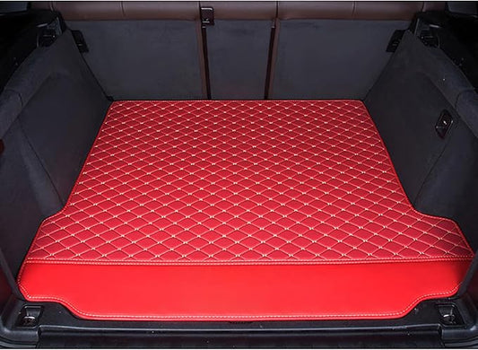 Cargo Mats Red Custom Compatible with Auto Vehicle, All-Weather Rear Trunk Mat Replacement