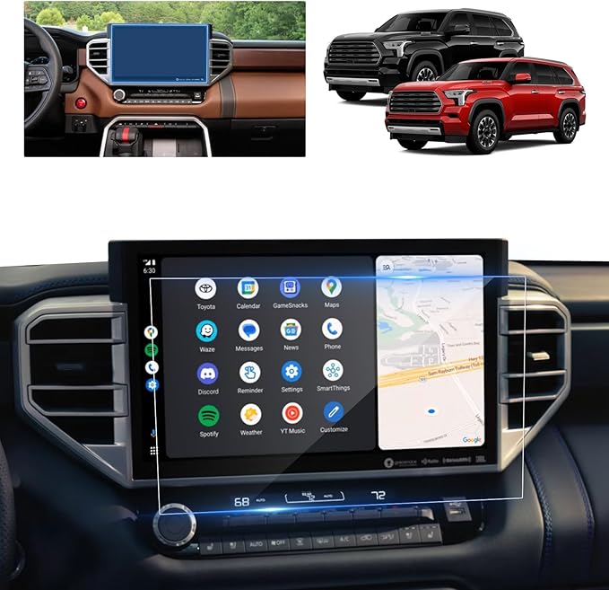 for 2025 Toyota Sequoia Screen Protector for 2023-2026 Sequoia Limited/Platinum/TRD Pro/Capstone 14" Display for 2026 Toyota Sequoia Accessories Tempered Glass Protective Film (Sequoia 14-In HD)