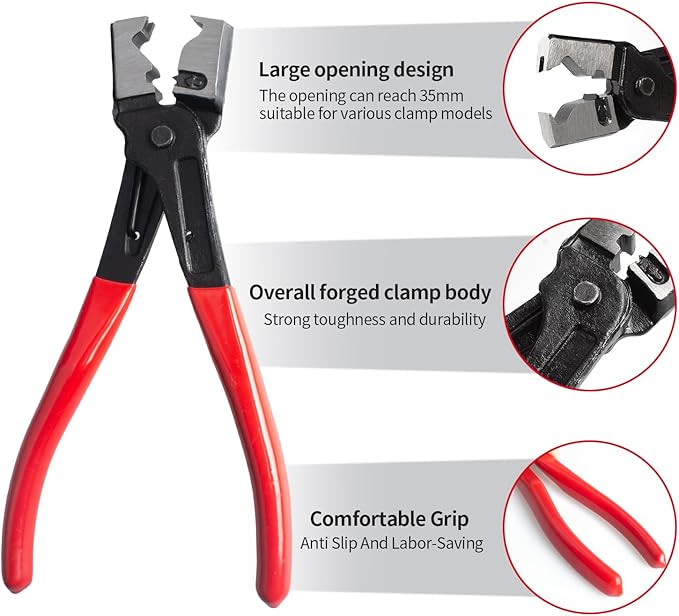 5 Pieces Electrical Disconnect Pliers for Cars, Automotive Electrical Plug Connector Disconnect Tool and Connector Separator and Hose Clamp Pliers