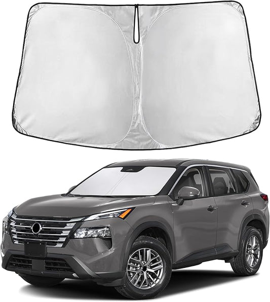 Autovir Windshield Sun Shade Fit for 2021-2024 2025 2026 Nissan Rogue Sun Shade, Front Window Sun Visor, UV Protection, Heat Blocker, Foldable Car Accessories