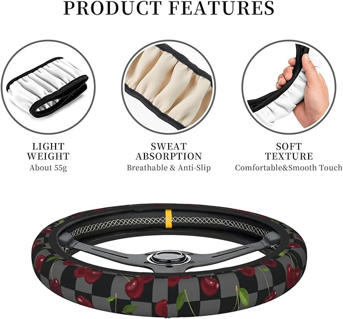 Red Cherry Steering Wheel Cover Car Accessories