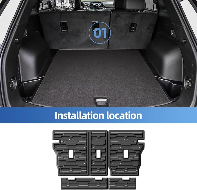 SMABEE Backrest Mat for 2024 2025 2026 Honda Prologue & Chevy Blazer EV Back Seat Covers All Weather TPE Protective Pad Accessories Interior Black