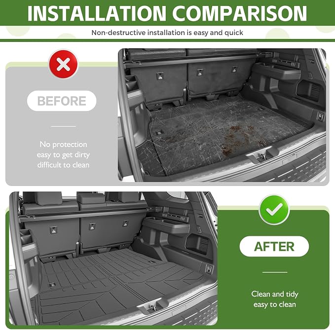 Trunk Mat for 2025 2026 Toyota 4Runner 5 Seats Gas, Rear Cargo Mat All Weather TPE Protector Trunk Liner Accessories(Not for Hybrid EV/i-Force MAX)