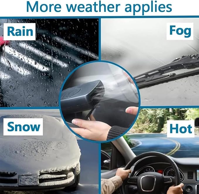 12V Portable Car Heater & Defroster - 150W, Plugs into Cigarette Lighter, 2-in-1 Heating & Cooling for Quick Anti-Fog Warmth, Demister for Car/Vehicle/Truck/SUV