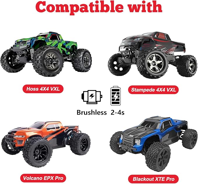 Hobbypark Pre-Glued RC Monster Truck Tires and Wheels for Arrma Granite Voltage MEGA 2WD 4X4 V3 3S BLX Brushless 1/10 Big Rock,Set of 4…