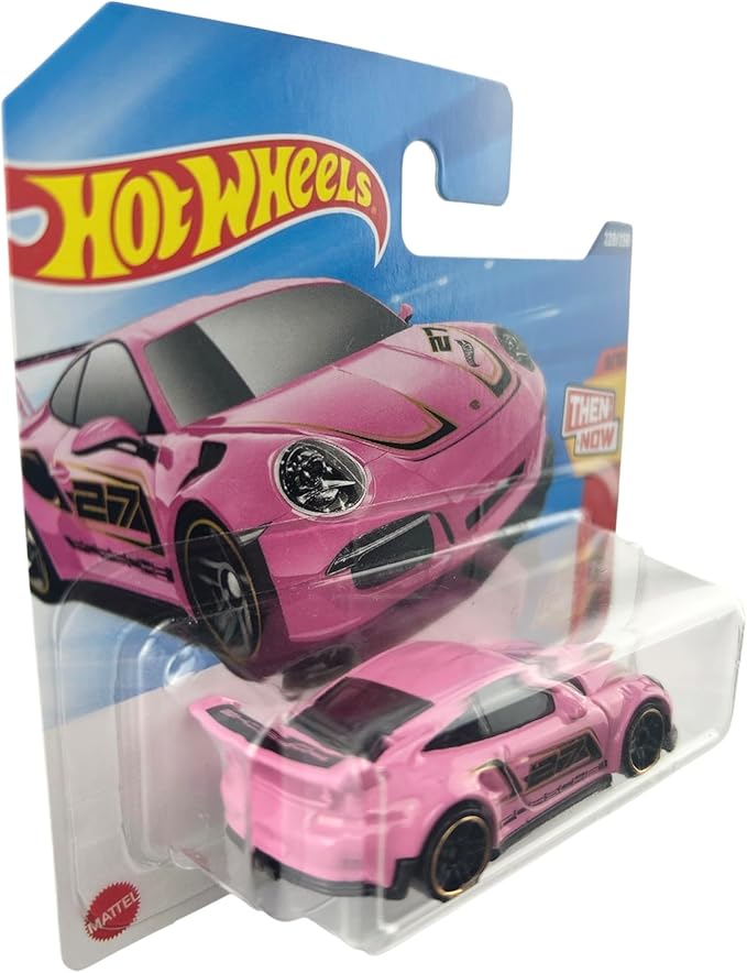 Hot Wheels Porsche 911 GT3 RS, Pink Die-Cast Model Car, Then and Now Collection
