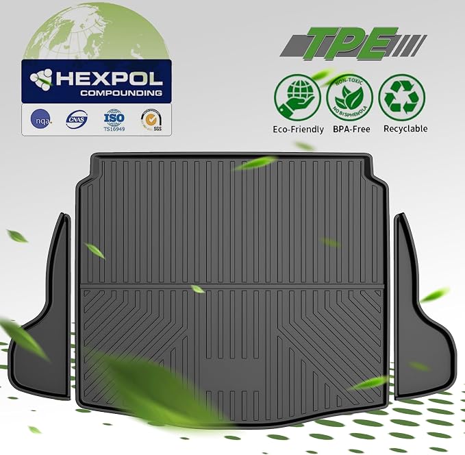 Upgrade Corolla Cross SUV Cargo Liner | Custom Fit Trunk Mat Compatible with 2022 2023 2024 2025 Toyota Corolla Cross (FWD Models Only) | All Weather TPE Cargo Mat for Corolla Cross