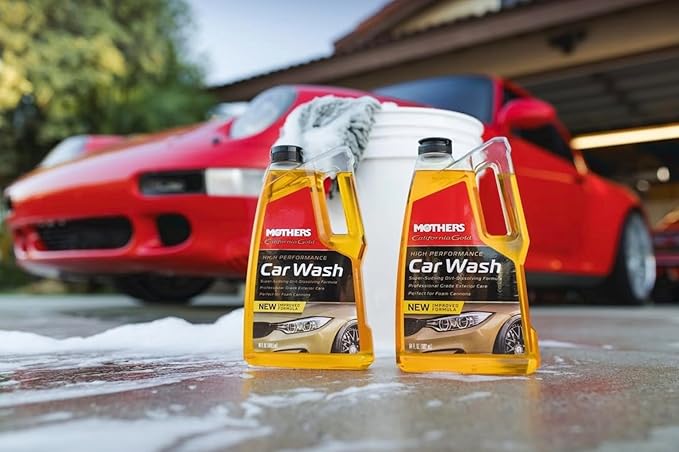Mothers California Gold High Performance Car Wash, 48 oz. — pH Balanced, Eco-Friendly, Super-Sudsy, Foam Cannon, Safely Cleans Without Stripping Wax, Sealant or Coating, Removes Dirt & Grime (05648)