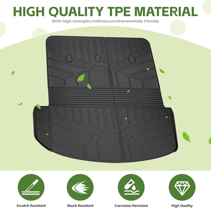 Cargo Liners for 2026 Hyundai Palisade 7 Seats(Only Fit Gas Models) Trunk Mat with Seat Back Cover Accessories, All Weather Rear Cargo Mat Backrest Protector(Cargo Mat&2nd Row Kick Mat)