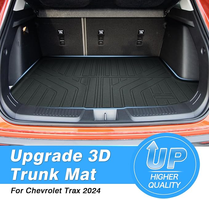 Powerty Trunk Mat for 2024 2025 2026 Chevrolet/Chevy Trax Accessories Cargo Mats TPE All Weather Cargo Liner Heavy-Duty Trunk Liners