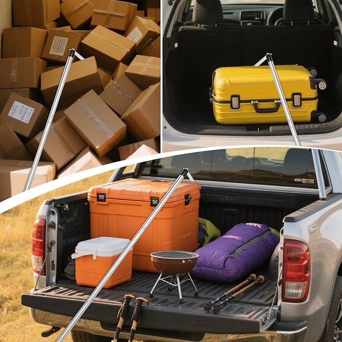 Truck Cargo Grabber - 34-70 Inch Sturdy Pickup Truck Bed Cargo Retrieval Pole, with 2 Replacement Hooks | Essential Bed Buddy Truck Cargo Retriever for Easy Pickup