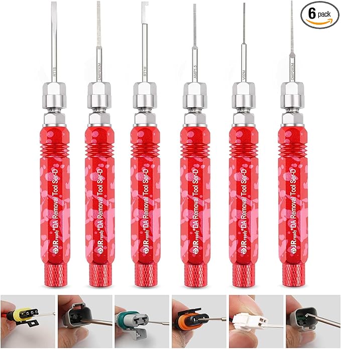 JRready ST5282 Electrical Pin Extractor Tools for AMP/Delphi Metripack/TE/JST/Deutsch Connectors, Pin Removal Tool Kits for Car Repair Electrical Harness and Connectors disassemble terminals