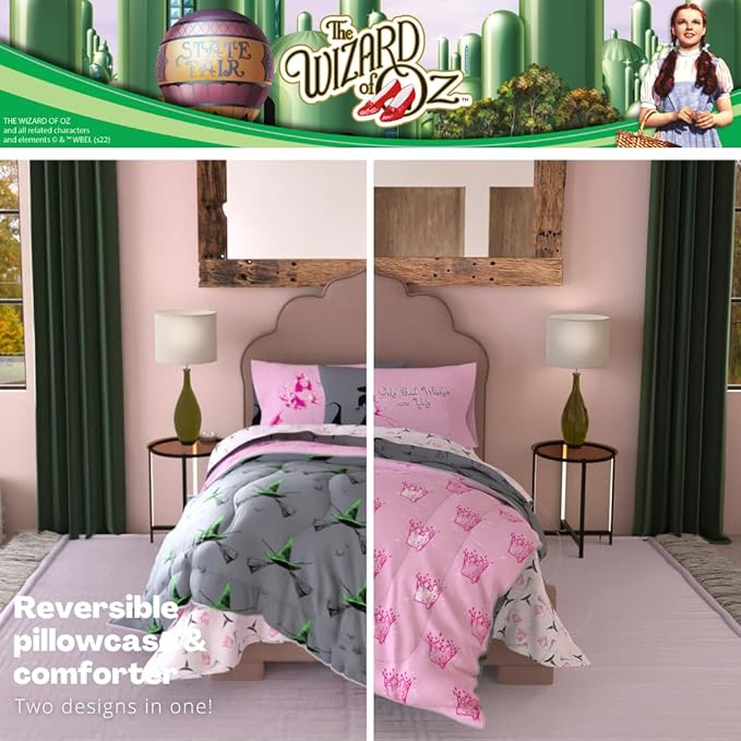 Collectibles The Wizard of OZ Bedding 7 Piece Super Soft Reversible Comforter and Sheet Set with Sham, Queen, (Officially Licensed Product) by Franco