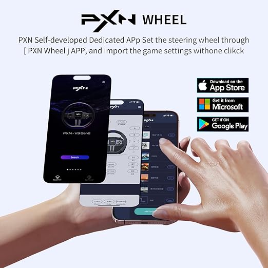 PXN Gaming Steering Wheel - V9 GEN2 Racing Wheel 270/900° Car Simulation with Pedal and Shifter, Paddle Shifters Driving Wheel for PC, PS4, Xbox One, Xbox Series X|S
