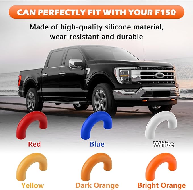 Tow Hook Covers for Ford F150 2004-2026 Bronco Base/Big Bend/Outer Banks 2021-2026 Compatible with Toyota Tundra Accessories 2017-2021|(Bright Orange).
