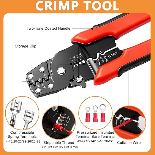 1398Pcs Automotive Electrical Connectors Kit, 28 Types Electrical Terminal Pins Kit with Crimp Tool, Relay Fuse Remover & Car Disassembly Tool, Male/Female Wire Terminals for Professional Auto Repair