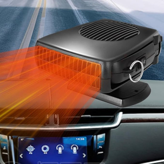 Portable Car Heater and Defroster That Plugs into Cigarette Lighter for Car 12V 200W Fast Heating and Cooling Fans for Car Hidden Handle 360 Degree Car Heaters for Vehicle