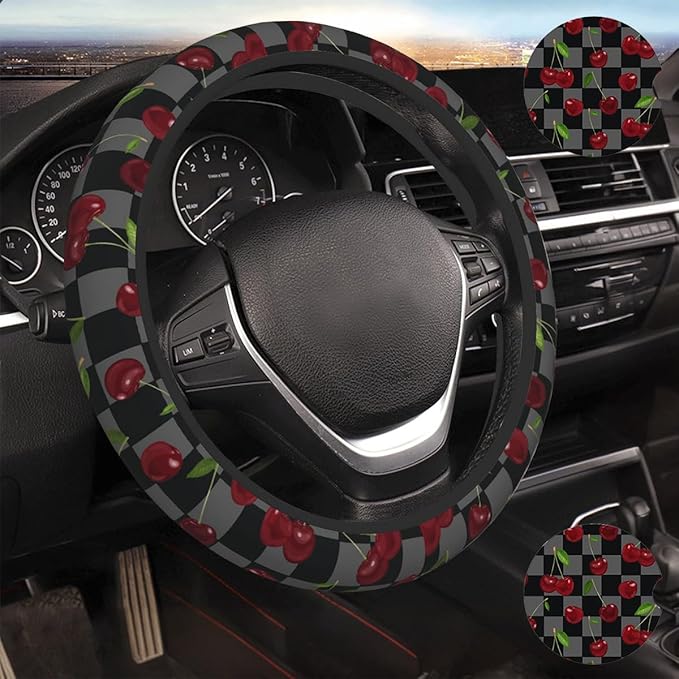 Red Cherry Steering Wheel Cover Car Accessories