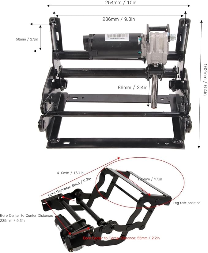 Adjustable Footrest, 12V Electric Foot Rest Pad for RV Commercial Vehicle, Installation Co only, Foot Rest with Height Adjustment, Foot Rest Stool
