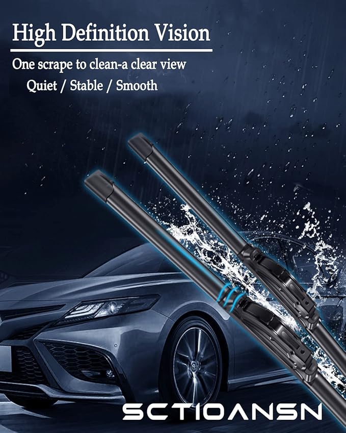 3 Wipers Set for Hyundai Elantra 2011-2016, Hyundai Elantra GT 2013-2017, Windshield Wiper Blades Original Equipment Replacement Front and Rear for My Car- 28"/14"/13" (Pack of 3) J- Hook