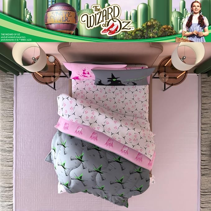 Collectibles The Wizard of OZ Bedding 7 Piece Super Soft Reversible Comforter and Sheet Set with Sham, Queen, (Officially Licensed Product) by Franco