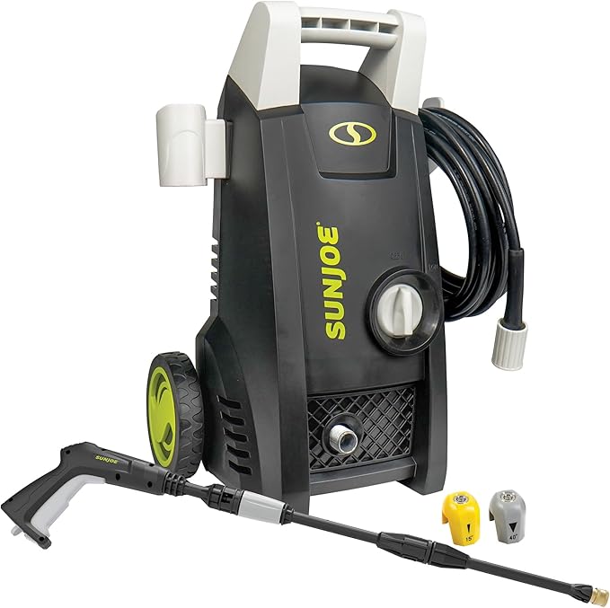 Sun Joe Electric Pressure Washer with 11-Amp Motor and 1.1 GPM, SPX1000 - Portable Water Cleaner with Adjustable Spray Wand for Car, Garden, and Patio Washing and Cleaning