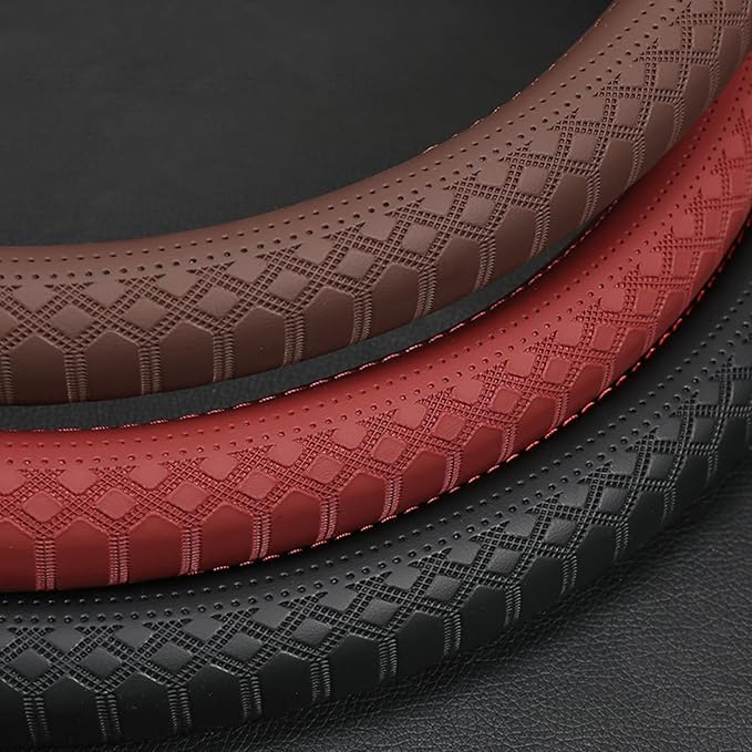 18 Inch Steering Wheel Cover for Semi Trucks - Premium Soft-Touch Faux Leather with No-Slip Grip, Fits Big Rig, RV & 18 Wheeler (Black, 18 inch)
