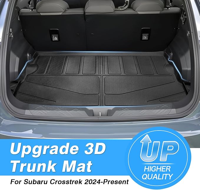 Powerty Cargo Mat Compatible for Subaru Crosstrek 2024 2025 2026 Accessories All Weather Cargo Liner TPE Rear Trunk Mat
