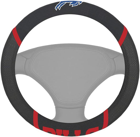 FANMATS NFL Unisex-Adult Embroidered Steering Wheel Cover