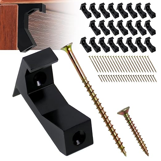 CNQLIS Squeaky Wood Relief Floor Repair Kit Can be Safely Used on Any 5/8 inch or Thicker subfloor,Eliminating Squeaky Floor Sounds,Without Holes(Black,24 Pcs)