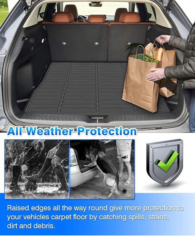 Cartist Cargo Liner Custom Fit for for Mazda CX-50 2023 2024 Accessories All Weather Rear Trunk Mat High Side Waterproof TPE Black