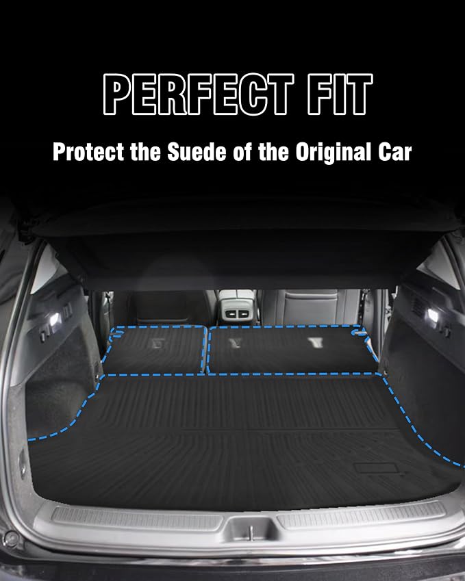 Cargo Liner Compatible with 2021-2025 Buick Envision Trunk Mat Cargo Mat Back Seat Cover Protector (Backrest Mats+Trunk Mat)