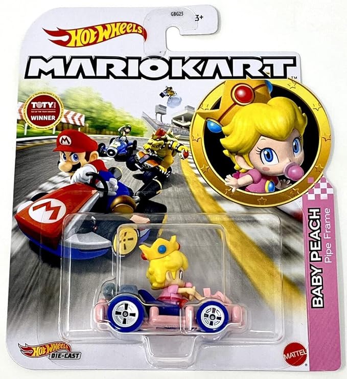 Hot Wheels Mario Kart Die-Cast Character Cars Collection, 8-Pack Bundle, Nintendo Gaming Collectibles Gbg25-957k