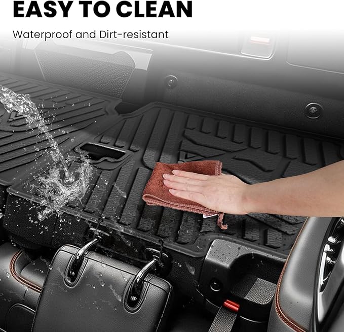 LASFIT Backrest Mats for Jeep Gladiator JT 2020-2025 2026 Rear Trunk Seatback Mats All Weather TPE Custom Fit Accessories, Black