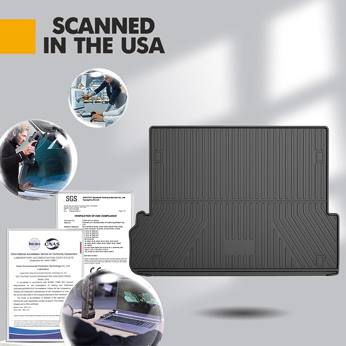 IKABEVEM Cargo Liner Fit for Lexus GX460 2010-2023 - Custom Fit Truck Mats for Lexus GX460 2010-2023 All Weather TPE Guard Trunk Liner