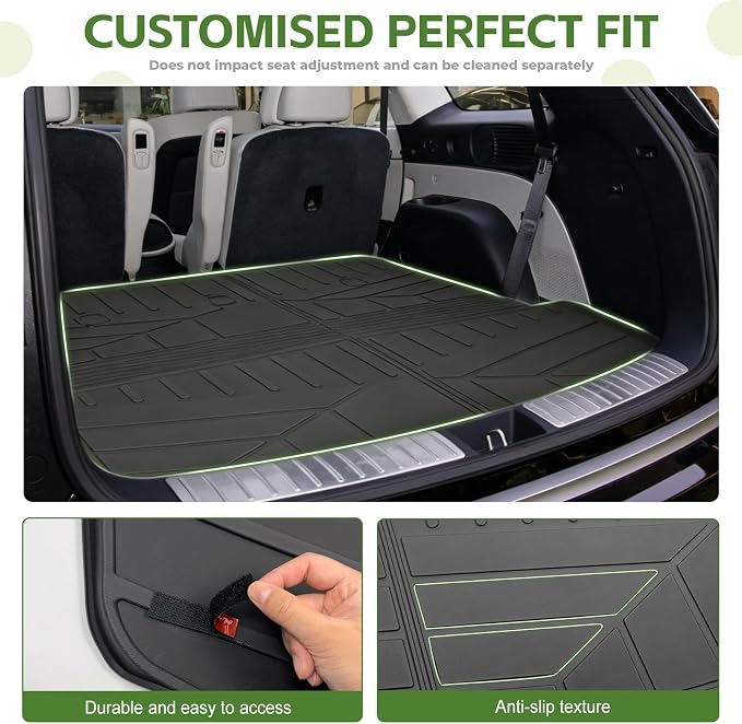 Cargo Liners for 2026 Hyundai Palisade 7&8 Seats(Only Fit Gas Models) Trunk Mat with Seat Back Cover Accessories, All Weather Rear Cargo Mat Backrest Protector